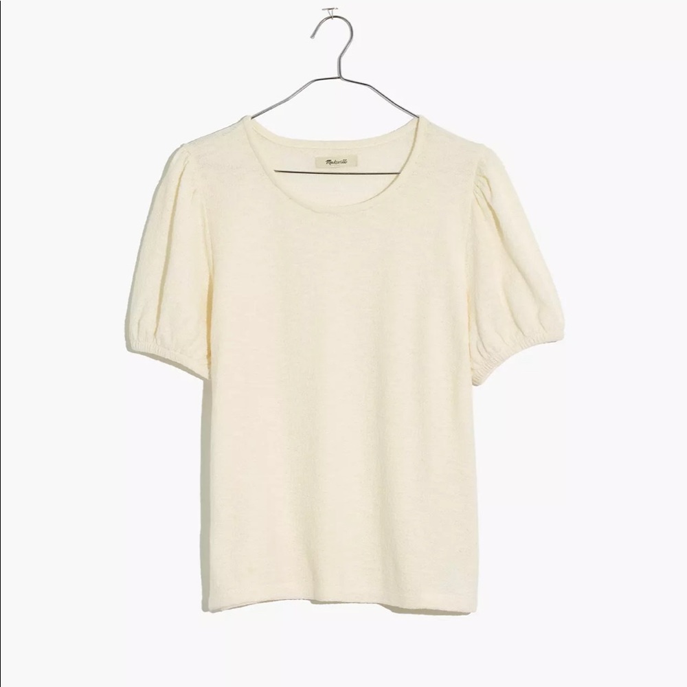 Madewell Superlight Jacquard Puff-Sleeve Tee
